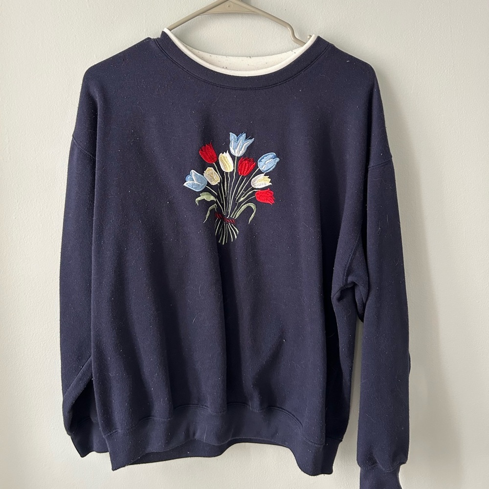 Spirit Navy and White Sweatshirt